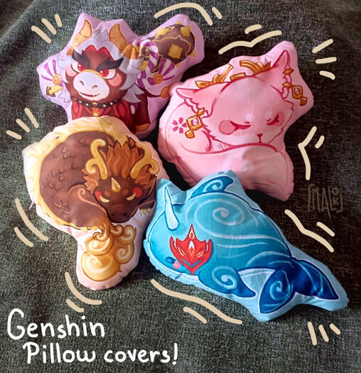 Genshin pillow cover