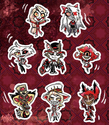 Hazbin stickers